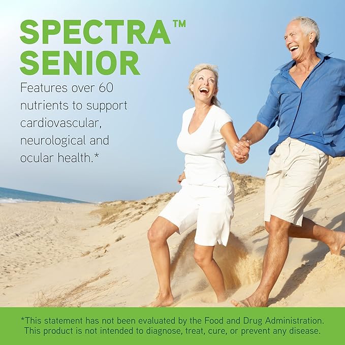 DAVINCI Labs Spectra Senior - Dietary Supplement for Cardiovascular, Ocular and Antioxidant Support - with Vitamins, Minerals, Coenzyme Q10, Ginkgo Biloba, Bilberry Extract and More - 180 Capsules