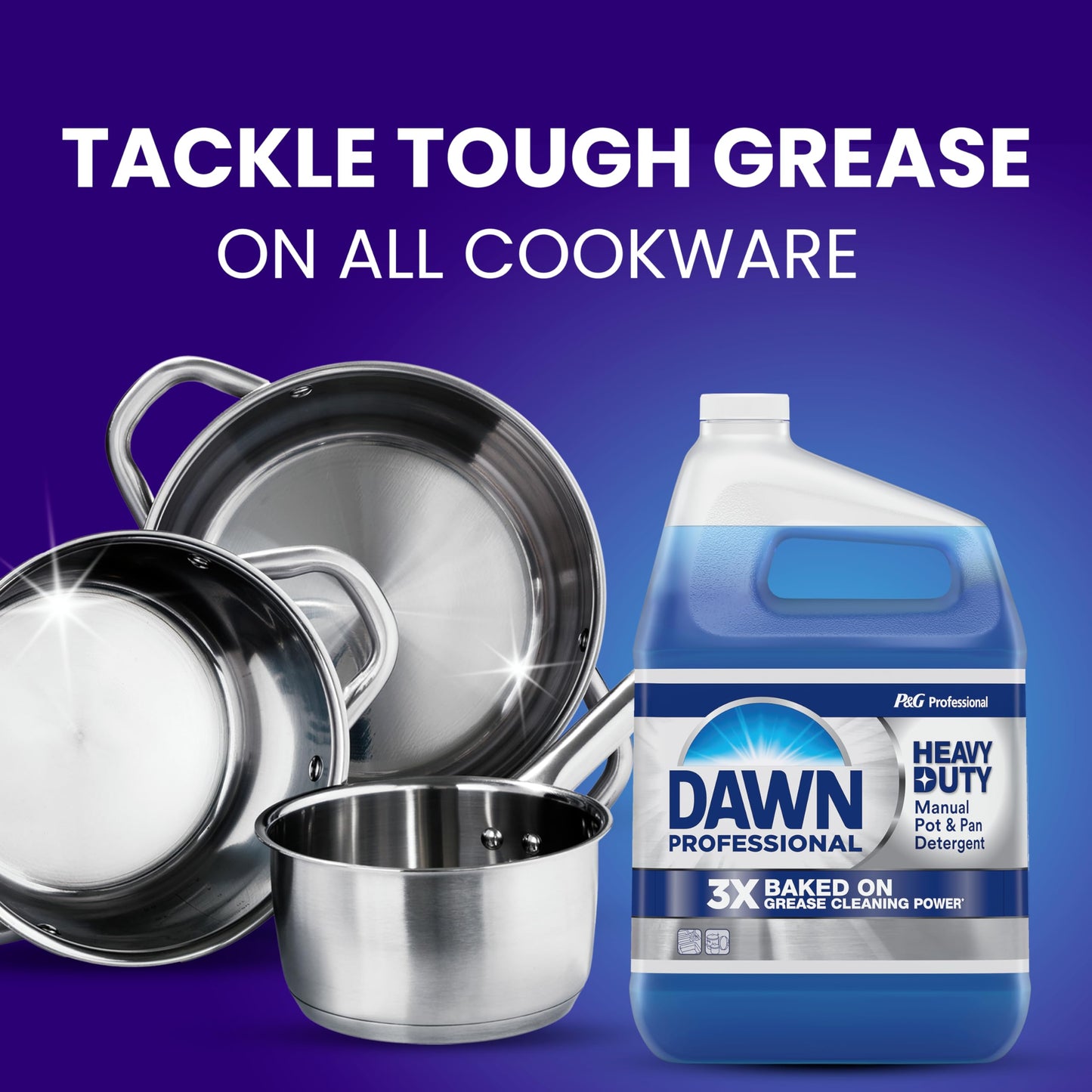 Dawn Professional Heavy Duty Manual Pot and Pan Dish Soap Detergent, 1 Gallon (Case of 2)