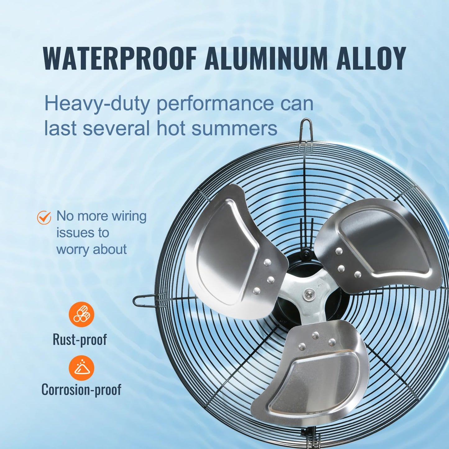 Vevor 36 Inch Shutter Exhaust Fan, Wall Mounted Attic Vent Fan With 11000 Cfm Airflow, Ac Motor, Heavy-Duty Steel Construction,