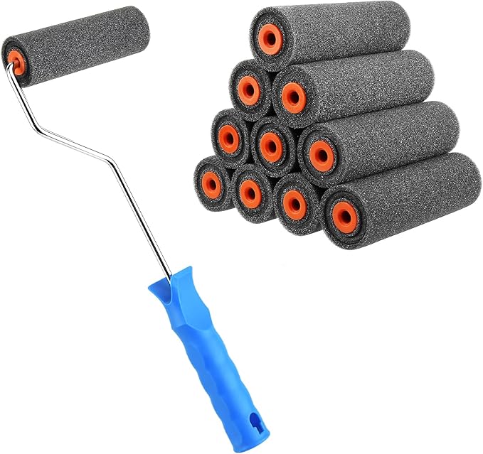 4" High Density Foam Paint Roller Kit,Foam Paint Roller for Smooth & Precision Finish,Small Paint Rollers with Roller Fram...