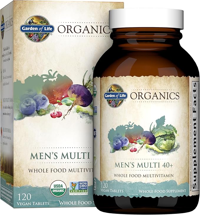 Garden of Life Probiotics & Organic Multivitamins for Men's Digestion, Immunity & Over 40 Health - 216 Capsules & 120 Tablets