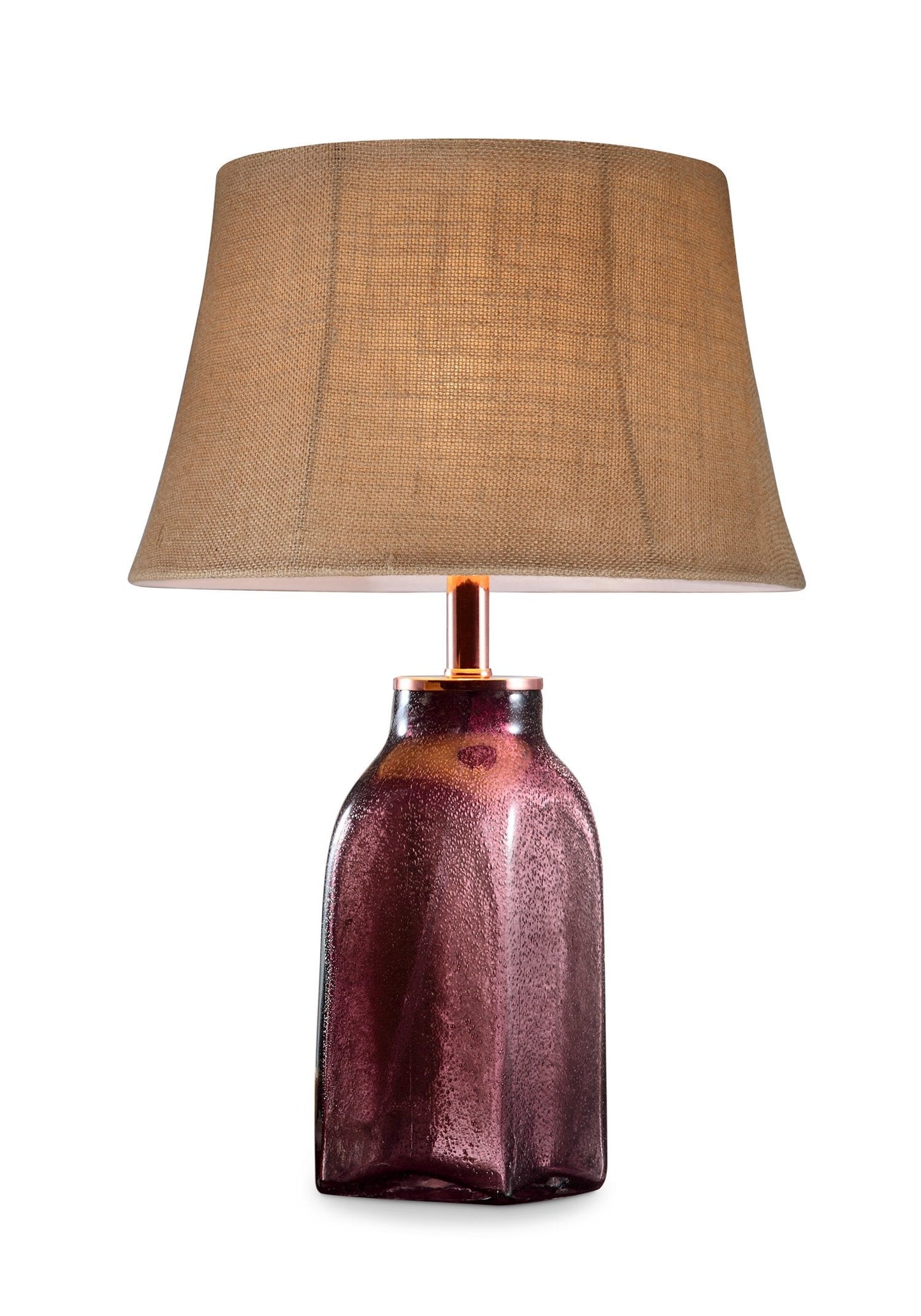 Ok Lighting Mason Glass Table Lamp - 25 Tall, Purple Glass, Model Ok-5706