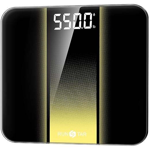 RunStar Scale for Body Weight 550lb, 14-Inch Digital Bathroom Scale with Baby & Pet Mode, Extra-Large Bright LED Display, ...