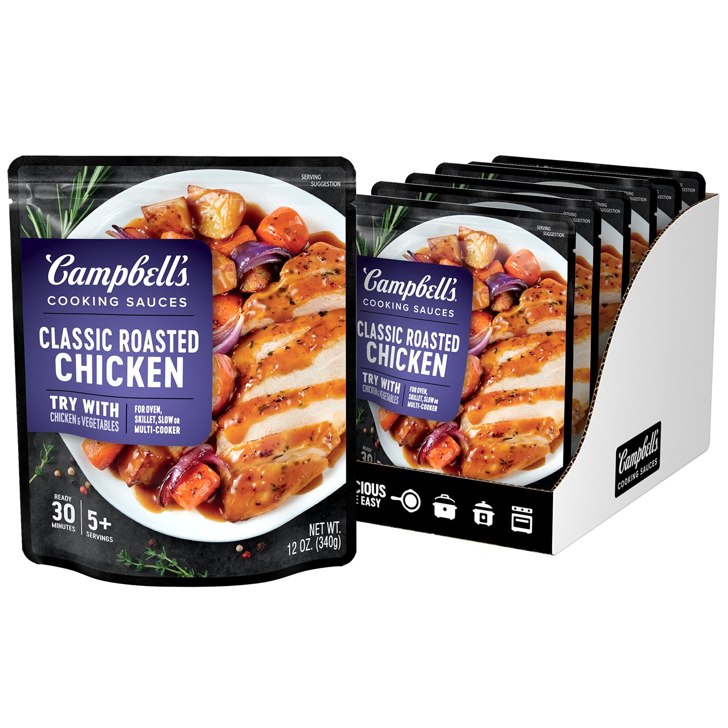 Campbell s Oven Sauces, Classic Roasted Chicken, 12 Oz, Pack of 6