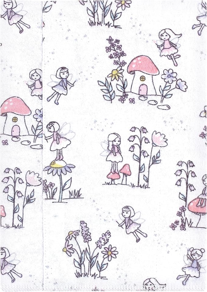 Luvable Friends Hudson Baby Flannel Burp Cloths 4pk, Garden Fairy Tale