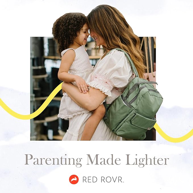 RED ROVR Roo Lightweight 1 LB Diaper Bag Backpack | 11 organizational pockets| Durable & Water-Resistant (Charcoal)