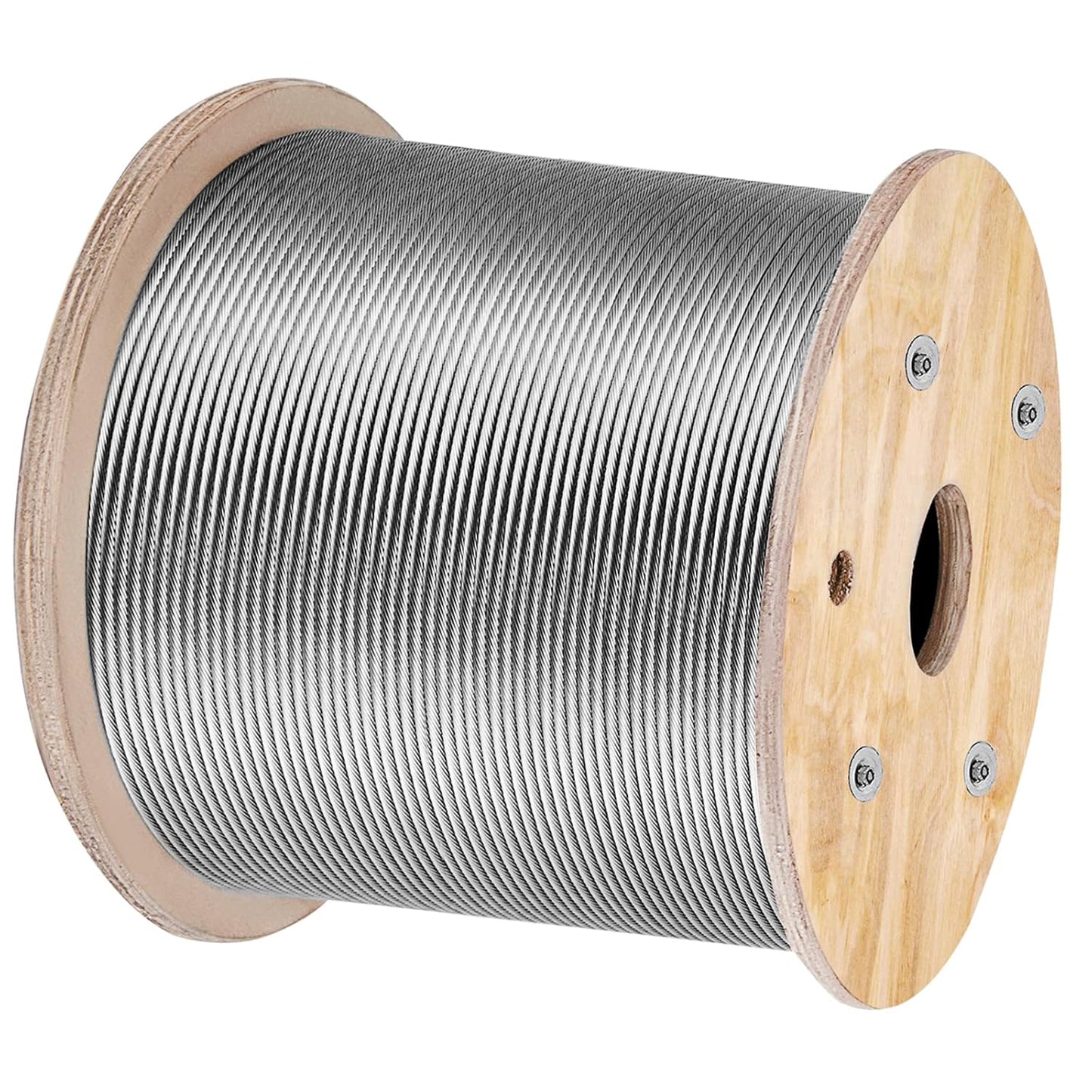 VEVOR 3/16 T304 Stainless Steel Cable 250FT, 3700 LBS Breaking Strength Cable Railing System Wire Rope Aircraft Deck Railing Kit Fence Wire