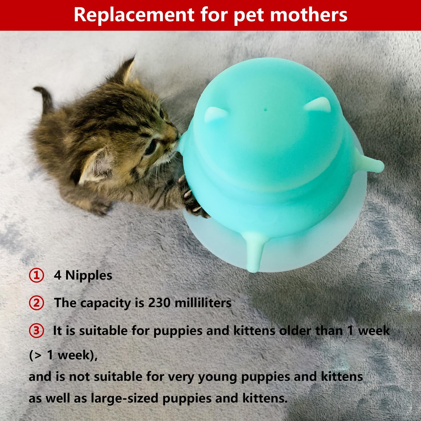 Puppy Bottle, Kitten Bottle, Multiple Puppy Kitten (Blue)