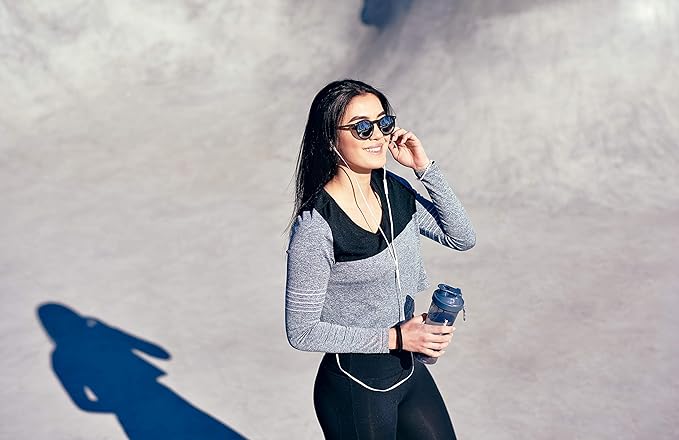Smartshake SLIM, 17 oz Shaker Cup, Blue (Packaging May Vary)