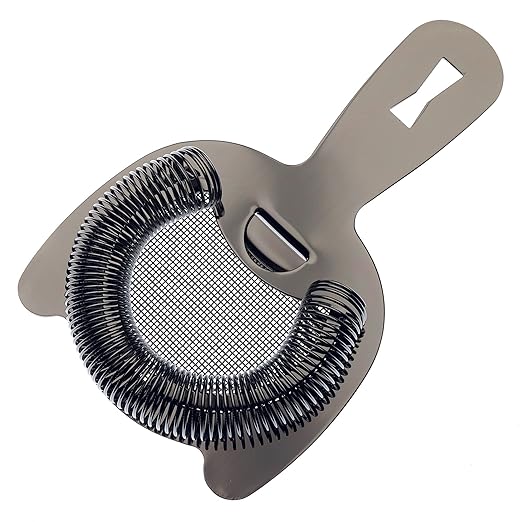 Barfly Fine Mesh Spring Strainer, Black