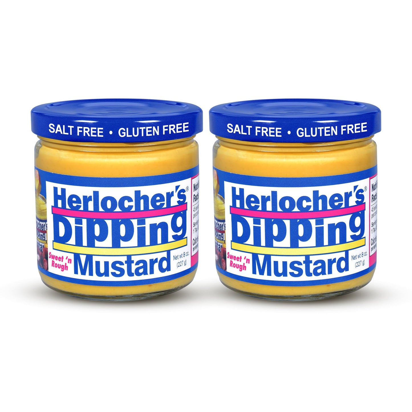 Herlochers Dipping Mustard - Pack of 2 | Sweet & Tangy Mustard Dip, 8 oz Jar | Gluten-Free, Salt-Free, Fat-Free | Perfect Pretze