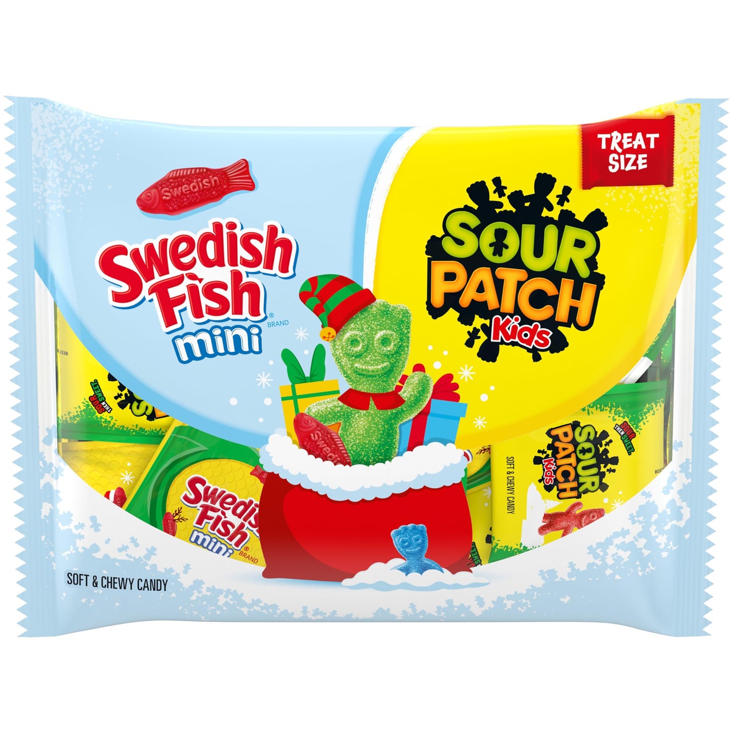 SOUR PATCH KIDS and SWEDISH FISH Mini Holiday Candy Variety Pack  22 Snack Packs