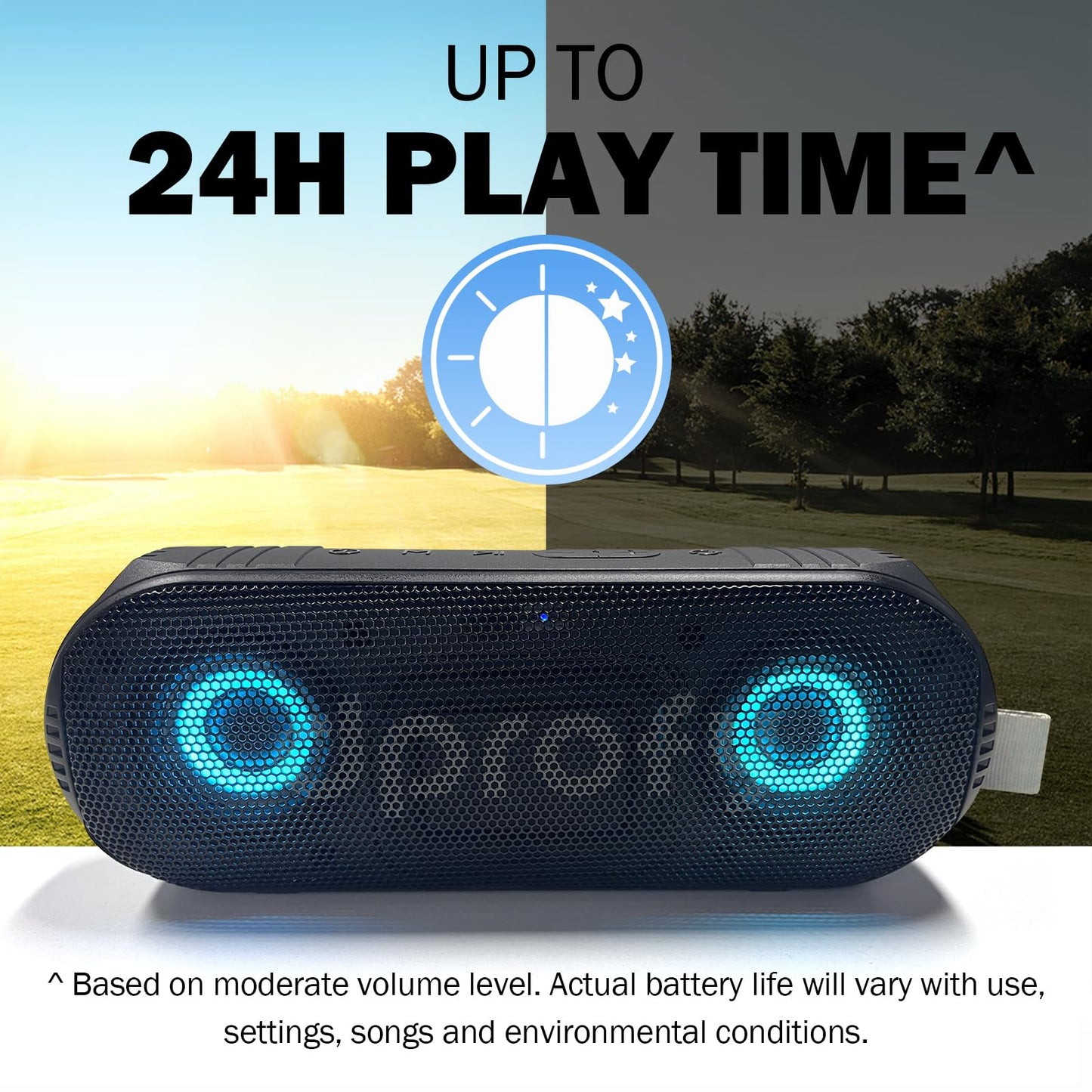 Dprofy New Play 2 Rounds, Magnetic Bluetooth Golf Speaker, Stereo Sound Portable Pro Wireless Waterproof Speaker With Rich Bass,
