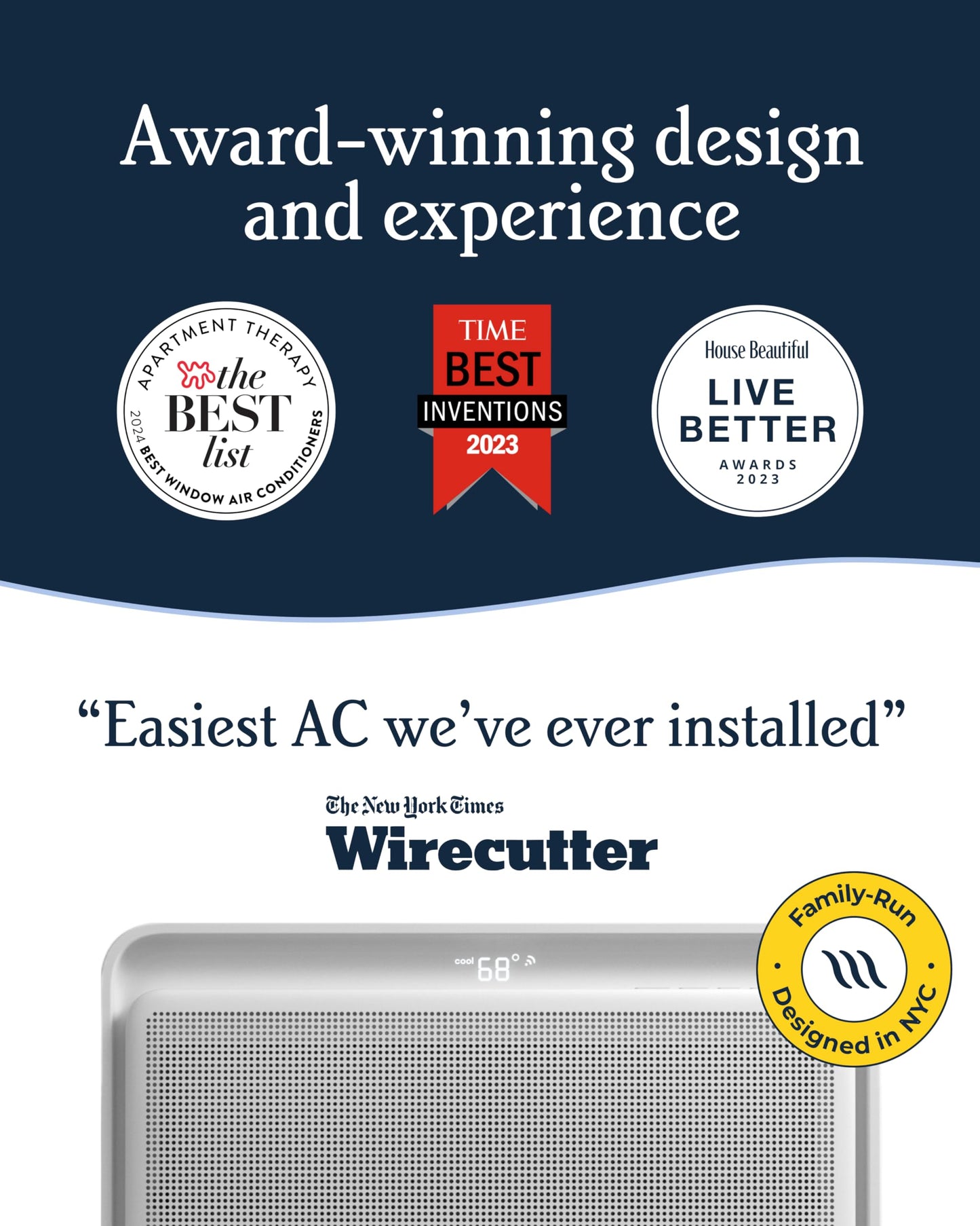 Windmill 6,000 Btu Window Air Conditioner - Quiet & Smart, Cools Up To 250 Sq. Ft. - Easy Install No Assembly, App/Wi-Fi, Voice-