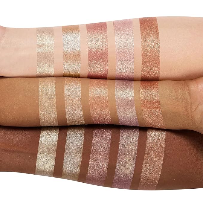 2 Packs Highlighter Powder Palette, 5 Colors Makeup Palette Contour Palette Eyeshadow Makeup Kit Waterproof Long Lasting Brilliant Lighten Skin Color Professional Face Shading Set (2, brown, Large)