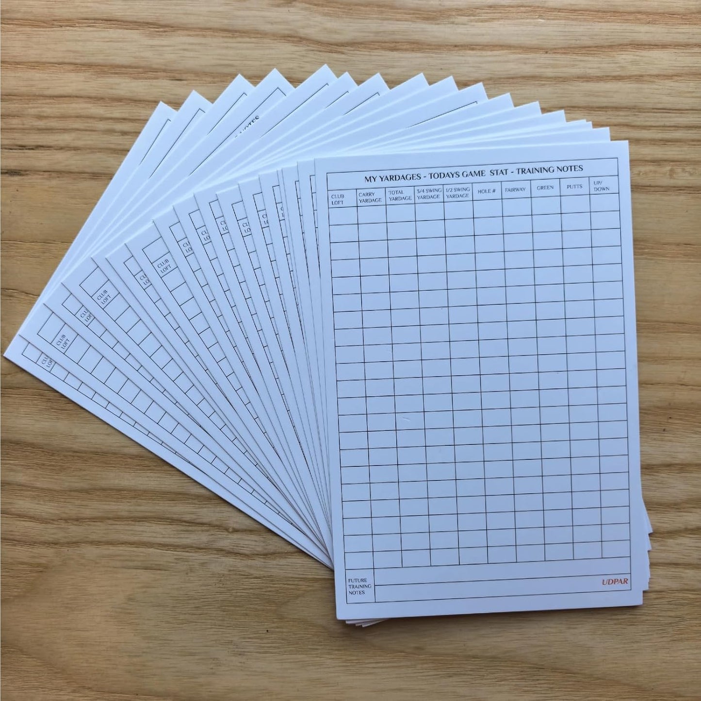Golf Scorecard Holder (6 Colors - Premium Vegan Leather) | Yardage Book (4-Pack, Waterproof Stone Paper) | Scorecards (20-Pack White Cardstock) – Idea Gift for Golfers