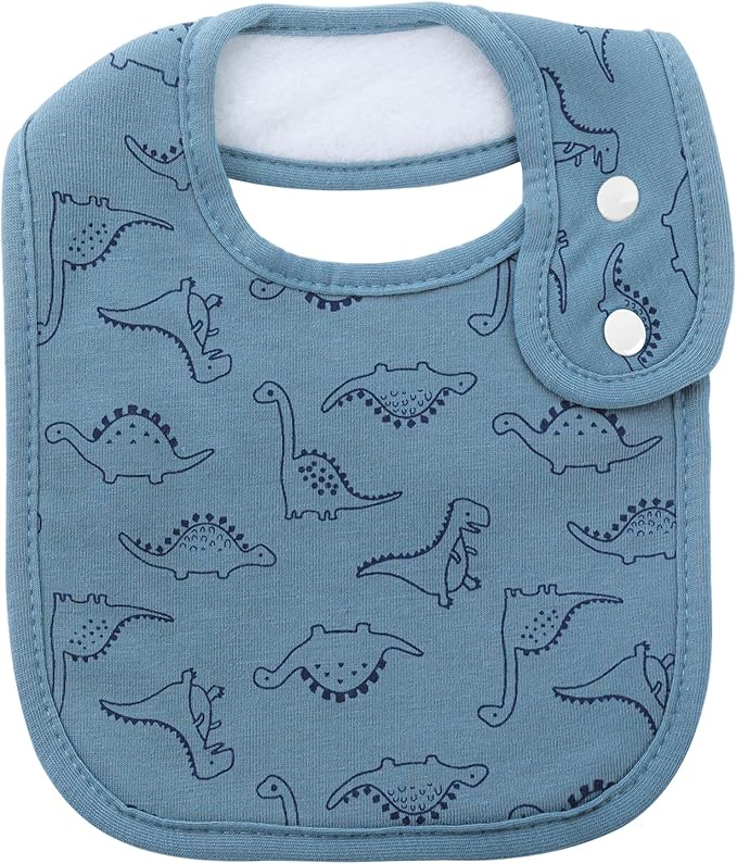 Hakochia Waterproof Baby Bibs Organic Cotton Super Soft and Absorbent With Adjustable Snap for Baby Boys and Girls