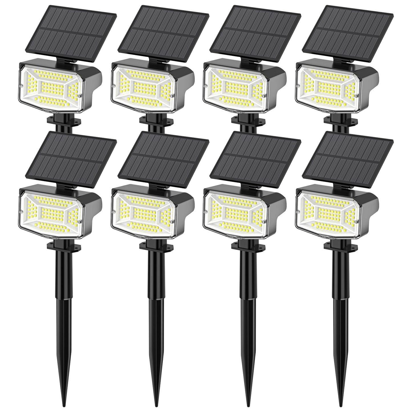 Solar Spot Lights Outdoor  92 Leds Landscape Lighting With 3 Lighting Modes And Auto On/Off  Ip67 Waterproof Spotlights  Outdoor Solar Lights For Yard Garden  8 Pack (Cool White)