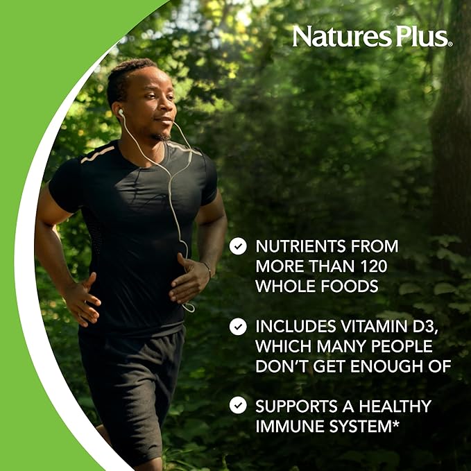 Natures Plus Source of Life Gold Drink Mix, Tropical Fruit Flavor - 1.2 lb - Multi-Vitamin Supplement - Blood, Bone & Immune Support - Gluten Free - 30 Servings