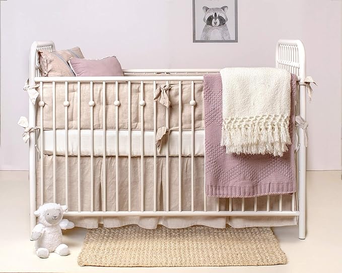Crib Fitted Sheet by Pure Bamboo, Genuine 100% Organic Viscose Derived from Bamboo, Luxuriously Soft, Ultimate Cooling, Fits Standard Size Crib Mattress (Sea Glass)