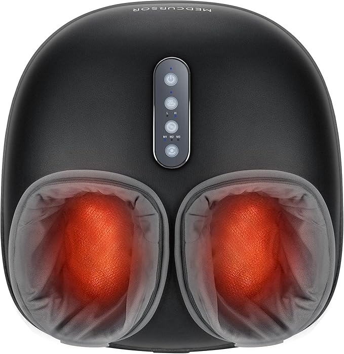 Medcursor Foot Massager with Heat - Shiatsu Feet Massage Machine Delivers Relief for Tired Muscles & Plantar, Deep Kneadin...