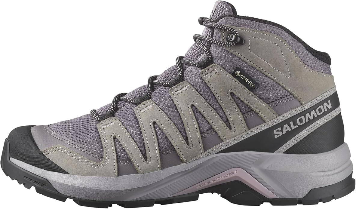 Salomon Women's X-Adventure Recon Mid Gore-Tex Hiking Shoe, Waterproof Stability for Rugged Hiking Trails & All-Weather Tr...