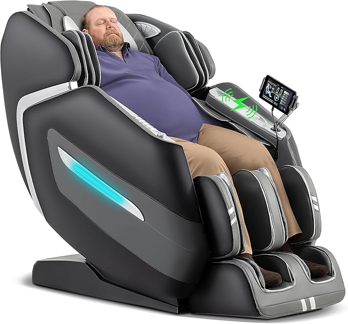 MassaMAX A580 2026 4D Massage Chair for Big & Tall People Full Body Massage Up to 6'10" & 500 lbs, Yoga Stretch, AI Voice ...