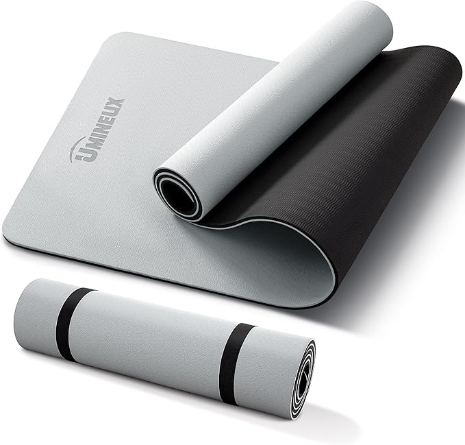 UMINEUX Extra Thick Yoga Mat, 10MM (2/5") Yoga Mat Non Slip, POE Yoga Mats for Women Men, 72"x24", Great for Workout, Yog...