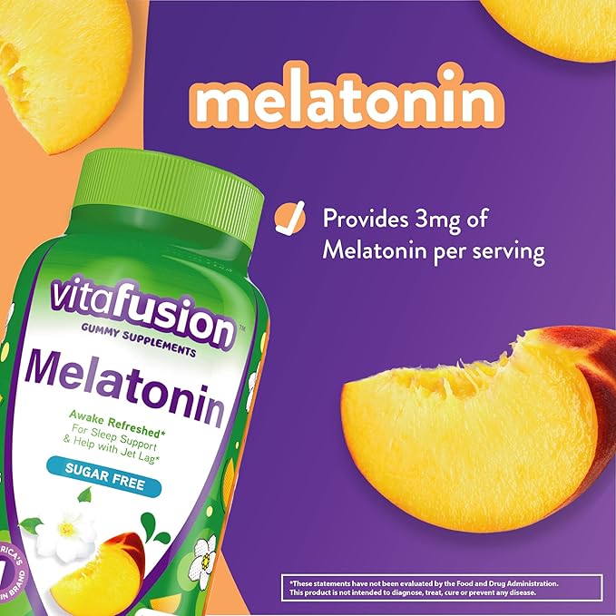 Vitafusion Melatonin 140 Count and Vitamin B12 Gummy Vitamins, 90 Count Cherry Flavor for Energy Metabolism and Nervous System Support