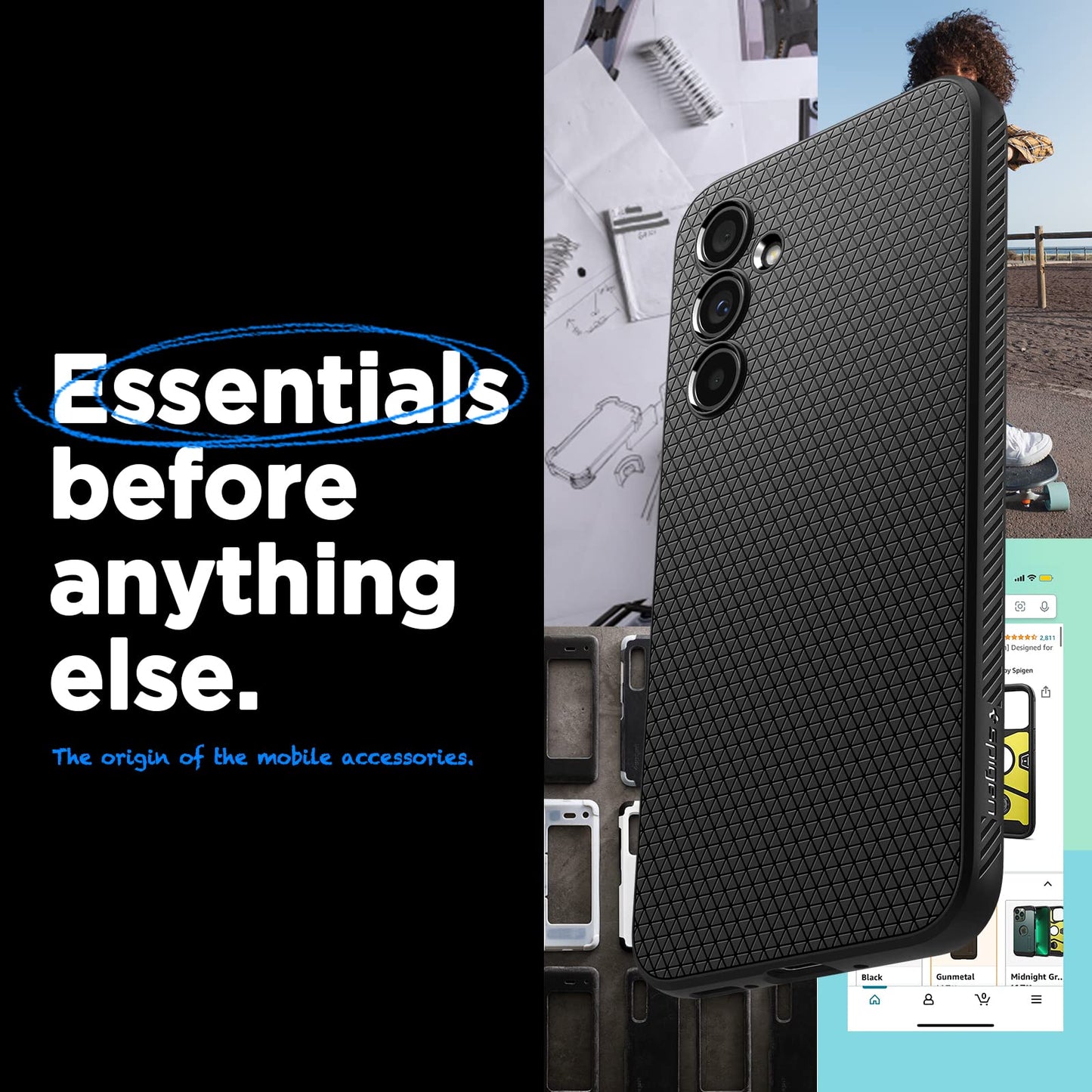 Spigen Liquid Air Designed For Galaxy A54 5G Case (2023) - Matte Black