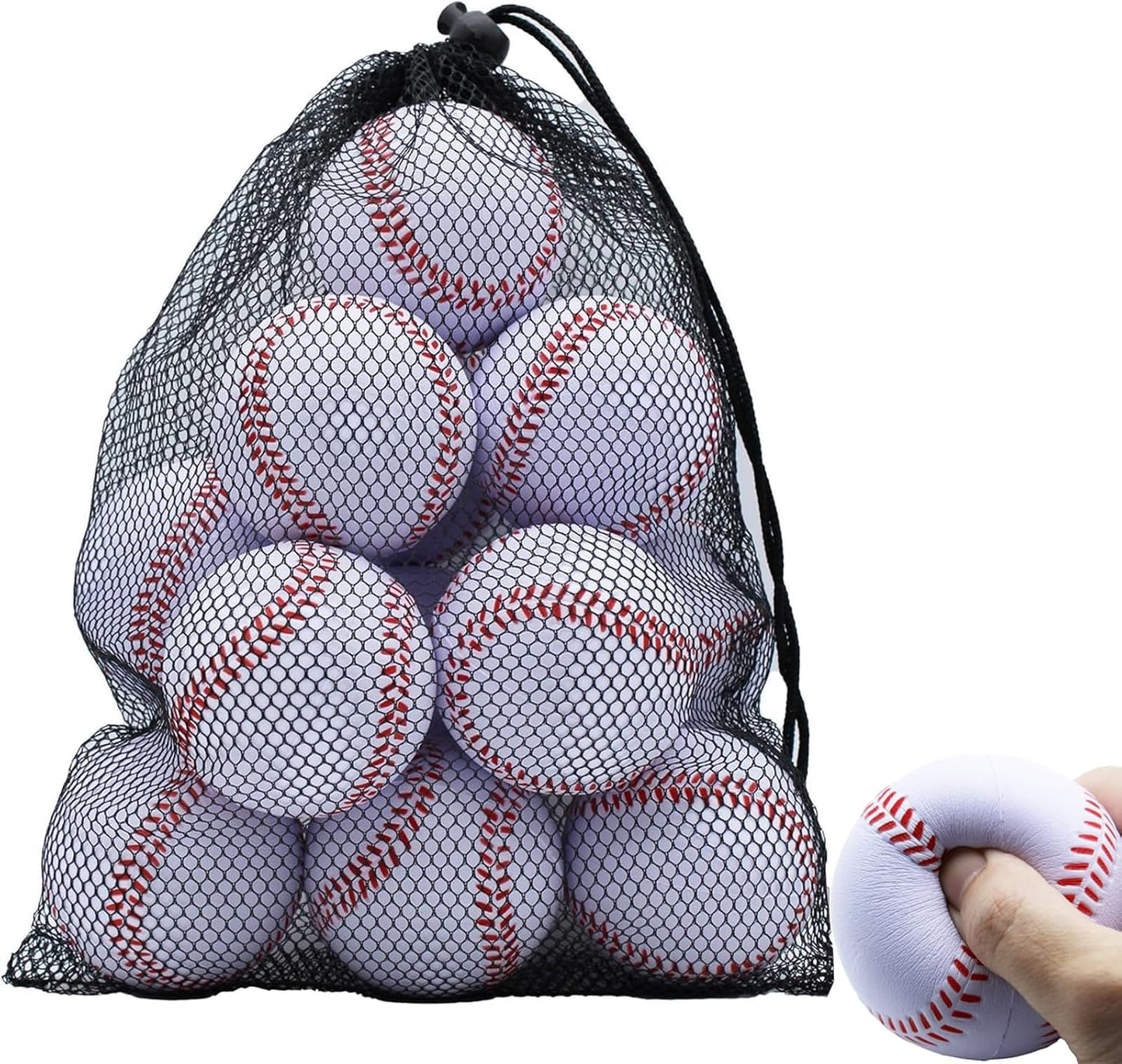 Magicorange Baseball,Foam Baseballs Training Baseballs Unmarked Practice Baseball for Hitting, Soft Toss, Batting, Fielding, Pitching