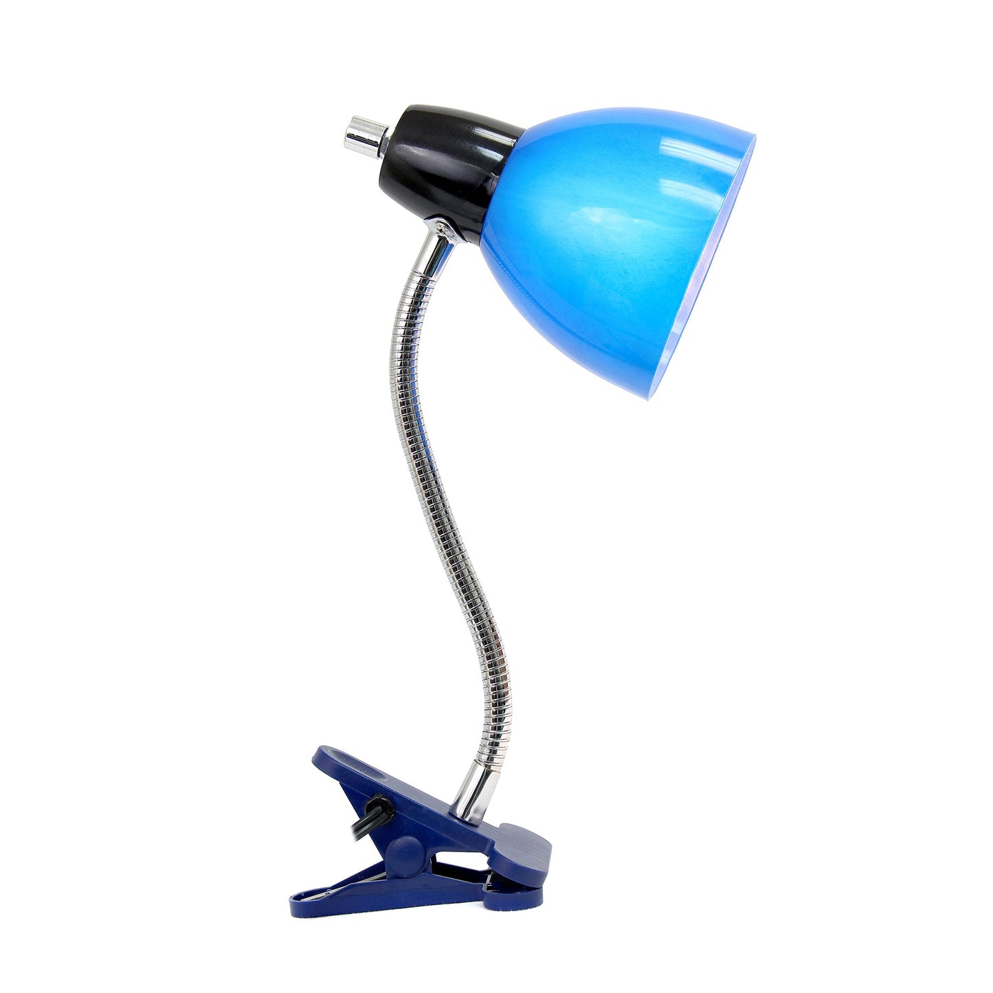 Simple Designs Adjustable Desk Clip Lamp, Blue, Model Ld2014-Blu, Ideal For Desks And Nightstands