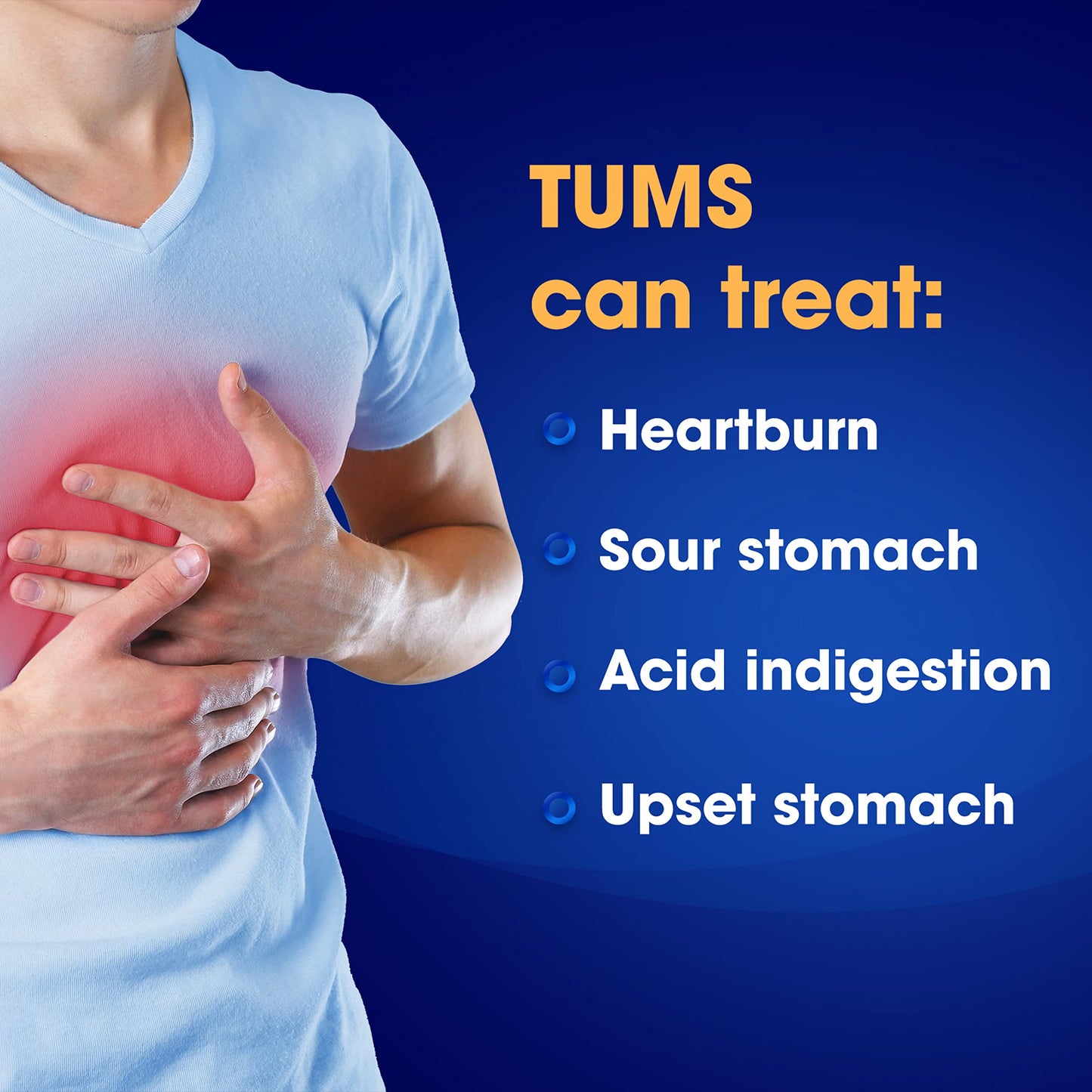 TUMS Extra Strength Chewable Sugar Free Antacid Tablets for Heartburn Relief, Melon Berry - 80 Count (Pack of 4)