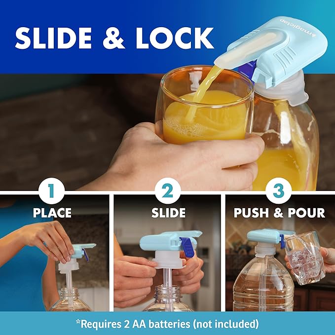 The Magic Tap Automatic Drink Dispenser: Hands-Free Milk, Beverage Dispenser, Drink Dispenser for Fridge Juice, Gifts for Women & Men: 1 Pack Teal