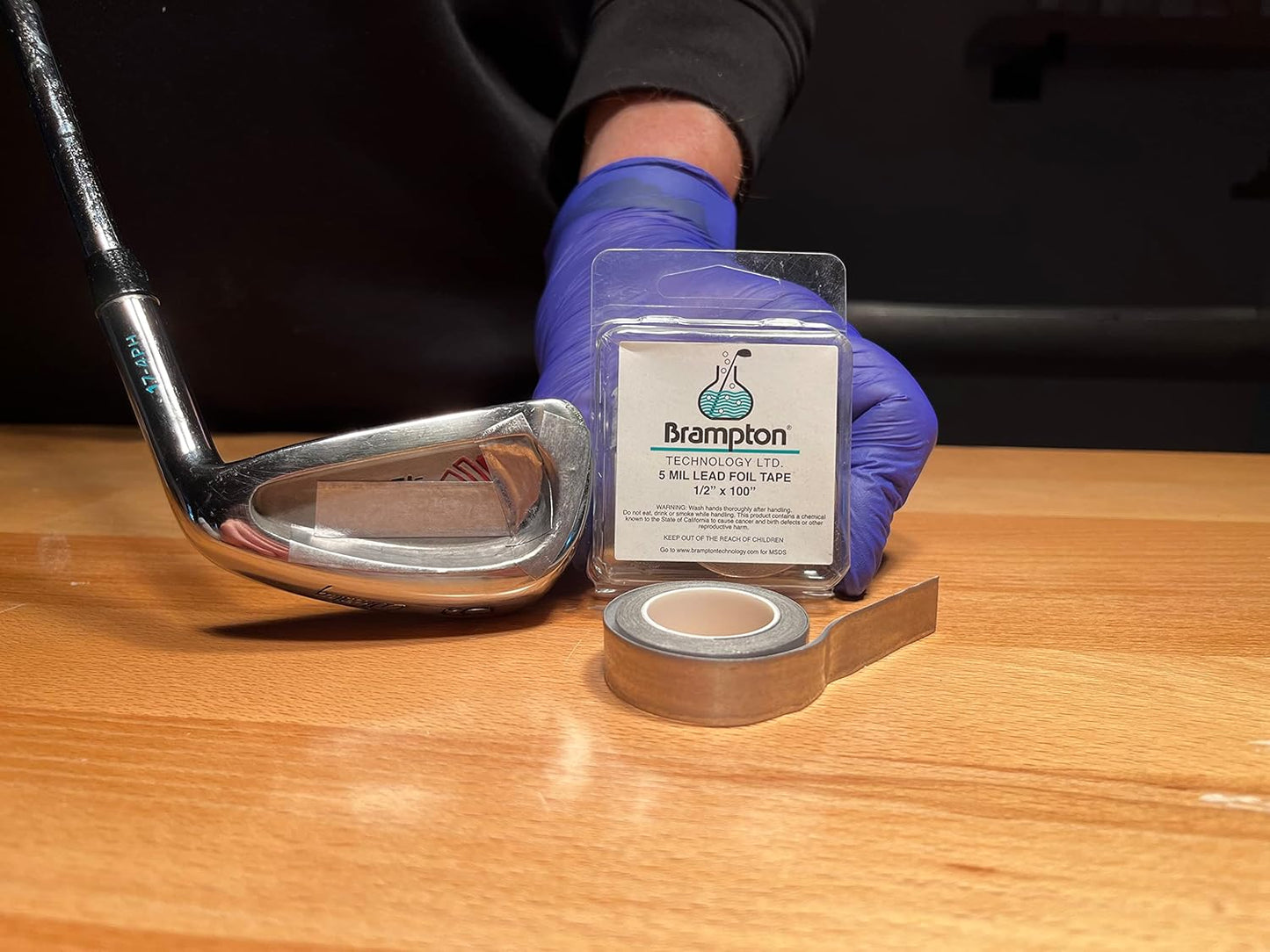 Brampton Golf Lead Tape 1/2” x 100” (10 mil) - Easy to Cut and Apply - Stay on in All Weather - Adjust Swing Weight and Feel - for Golf Clubs, Golf Heads, Pickleball, Tennis, and Fishing