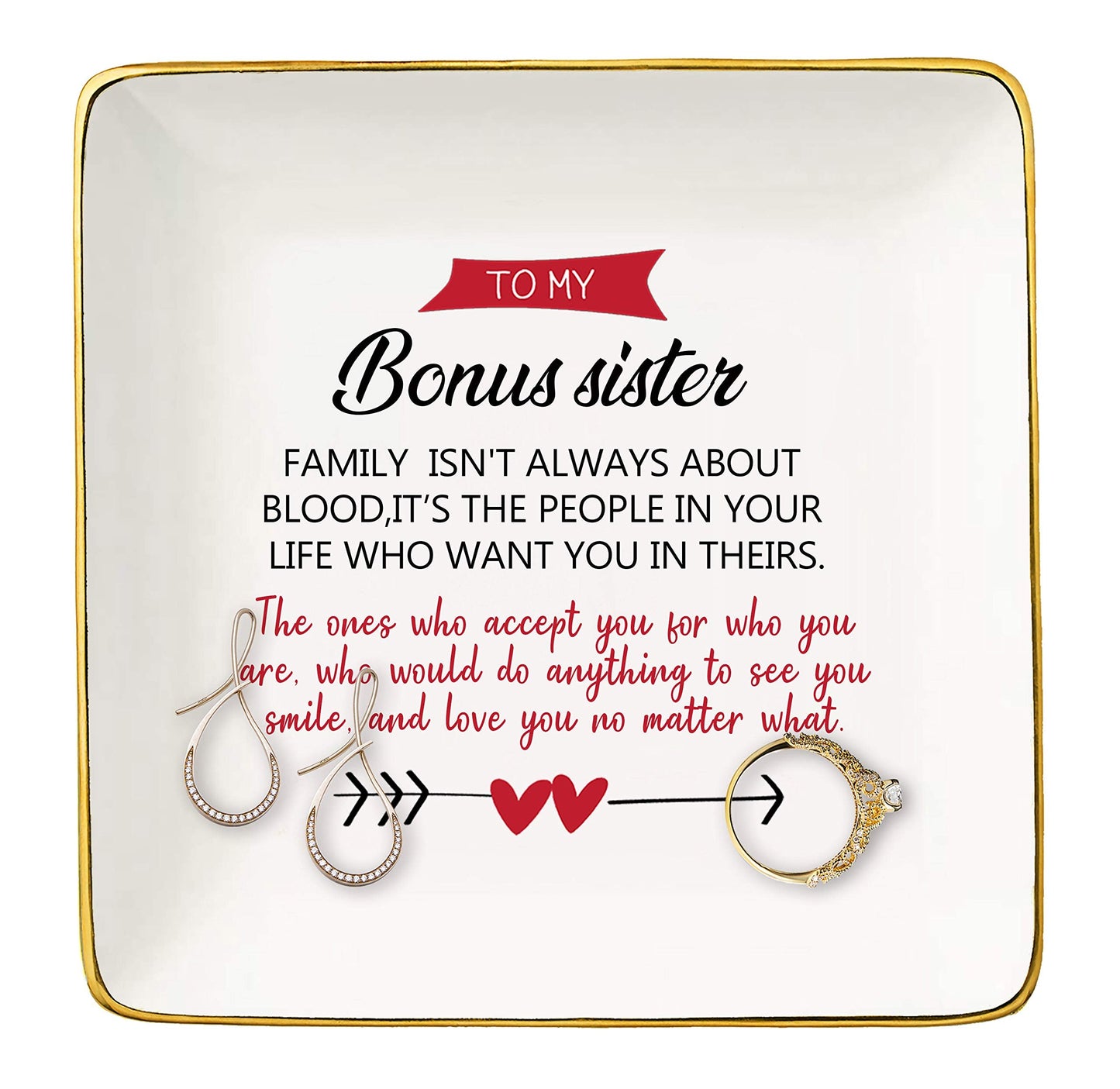 Topthink Bonus Sister Gift Birthday Christmas Mothers Day Graduation Gift for Sister in Law,Step Sister,Unbiological Sister,Best