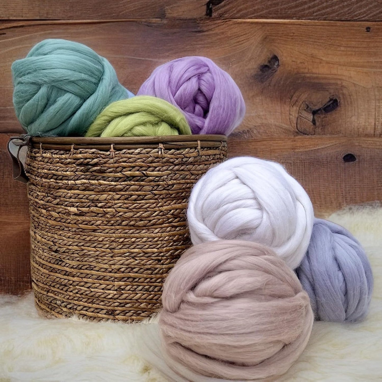 Revolution Fibers Dyed Corriedale Wool | 8.2 Ounces of Premium Combed Wool Top | 26 Micron, 100% Pure Corriedale Wool Roving, Ethically Sourced (Lavender Purple)