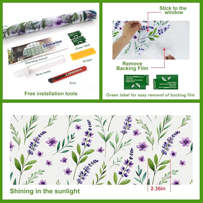 Frosted Glass Window Frosting Film Window Privacy Film One Way Privacy Windows Clings Static Cling Home Room Bathroom Spring Decor Car Decorations Tint Door Cover Renter Friendly Stickers