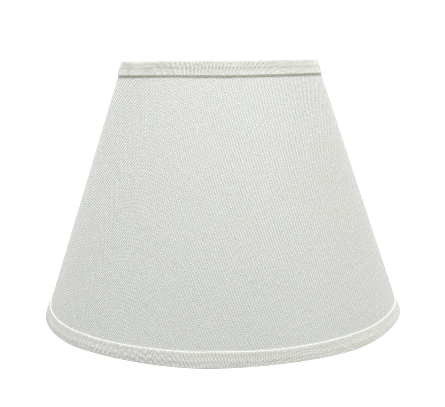 Aspen Creative Empire Shape Lamp Shade, White, 7in Top x 13in Bottom x 9.5in Slant Height, Model 32682