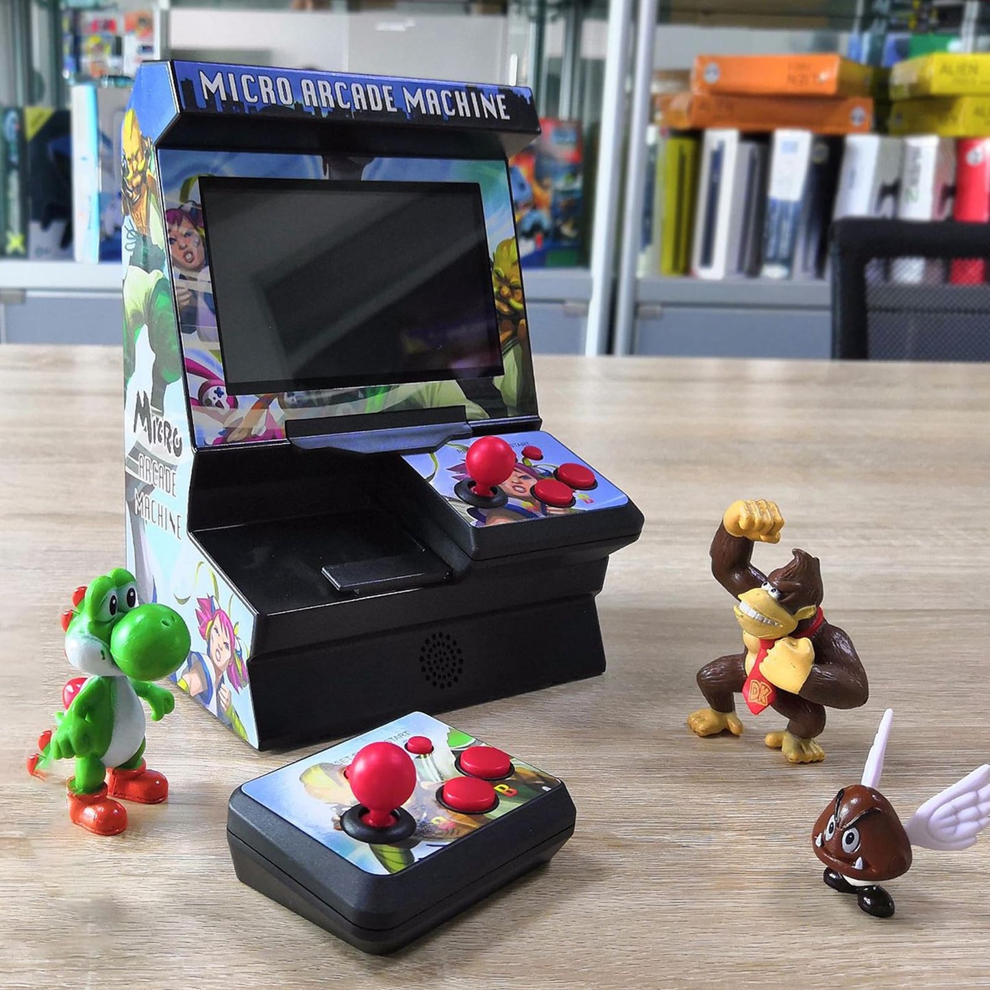 Retro Game Console with 300 Built-in Games - 4.3" Full-Color LCD Screen & Dual Play Modes (Handheld/Tabletop, AA Battery Powered)