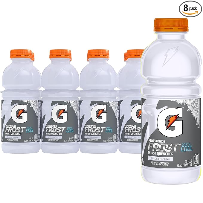 Gatorade Thrist Quencher, Glacier Cherry, 20 Fl Oz (Pack of 8)