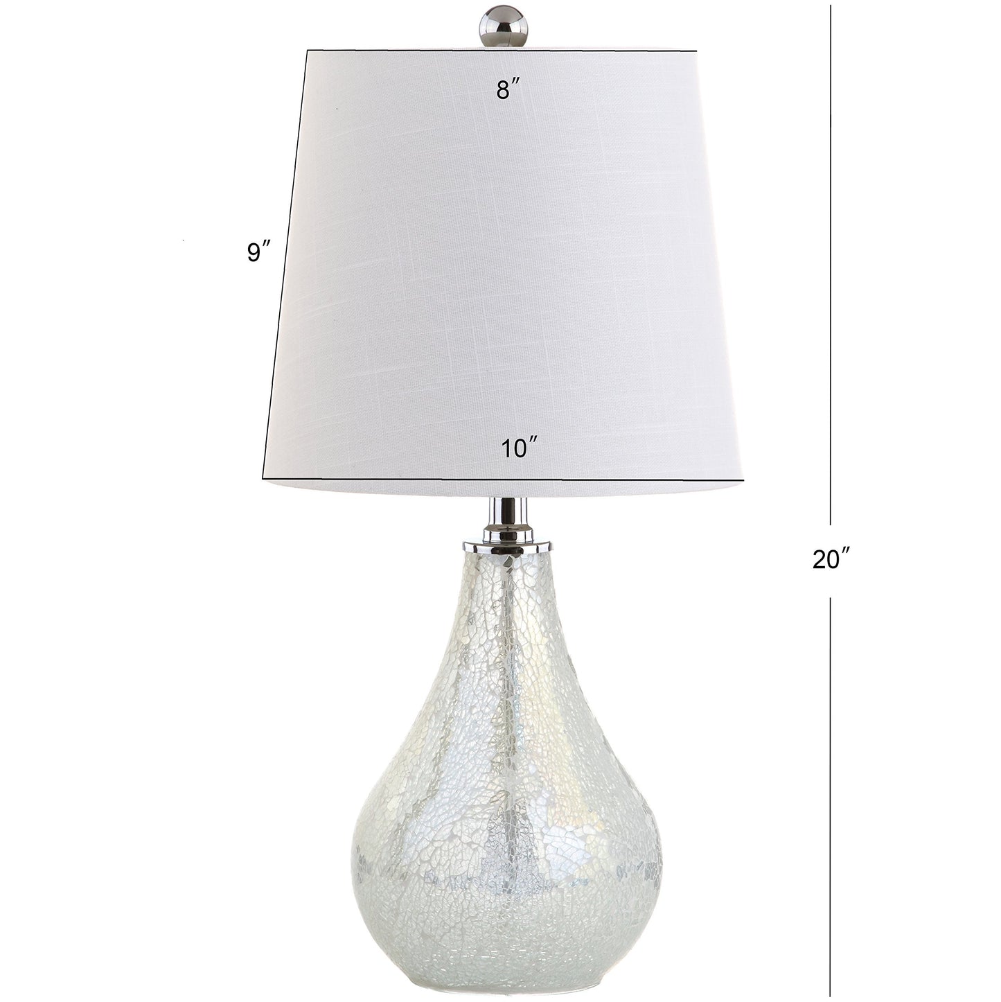 Jonathan Y Mini Led Table Lamp Jyl1024B, Modern Mosaic Design, 20.5, White, Ideal For Office & Home Decor