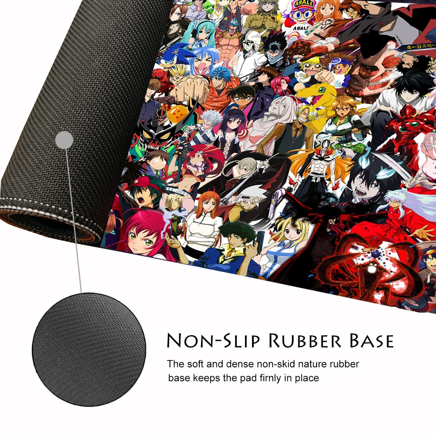 KINPLE Extended Large Gaming Mouse Pad, Full Desk Keyboard Mouse Pad, XXL Bigmouse Pad with Anime, Waterproof and Anti-Skid for Office Desk Decor (31.5×11.8×0.1 inch)