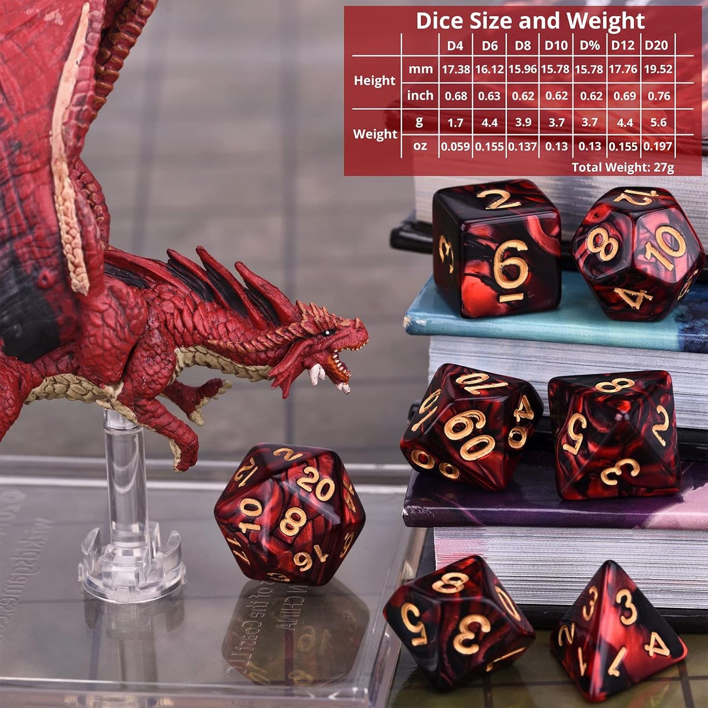 DND RPG Dice Sets 30 x 7 Polyhedral Dice (210pcs) for Dungeons and Dragons Tabletop Role Playing Adventure Games, with a Large Drawstring Bag