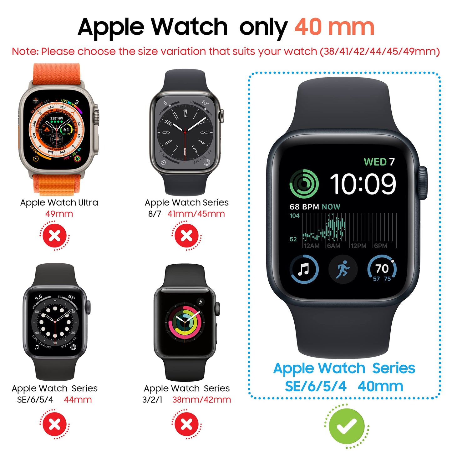 Suoman 2-Pack For Apple Watch 40Mm Screen Protector Case,For Iwatch Series 6/5/4/Series Se/Se 2/Se 3 40Mm Protection Cover All-A