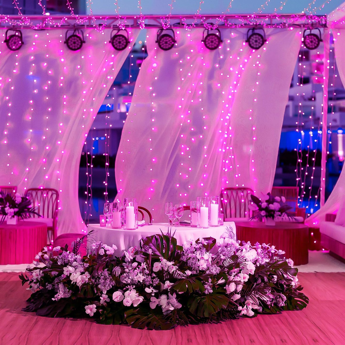 KAQ 240LED Pink String Lights, Waterproof Twinkle Fairy Lights with 8 Modes & Timer for Indoor/Outdoor Use, Model GP-SW290DC0209-IP44
