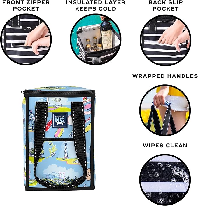 SCOUT Pleasure Chest - Soft, Lightweight, Insulated Cooler, Fits 5 Wine Bottles, Cooler for Beach, Pool, Boat, and Picnics