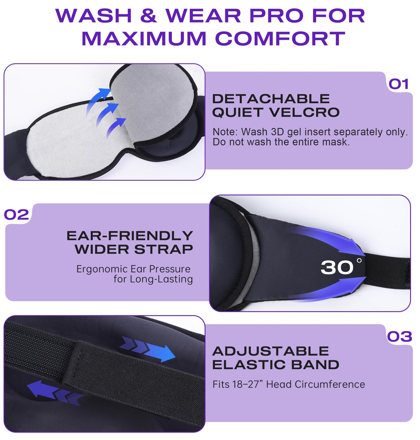 Sleep Mask Headphones Bluetooth 5.4 with 3D Removable Hot & Cold Compress, TOPOINT Weighted Eye Mask Blackout Soft, Cooling Breathable for Women Men Deep Sleep Relax Tired Eyes Migraine Office Travel