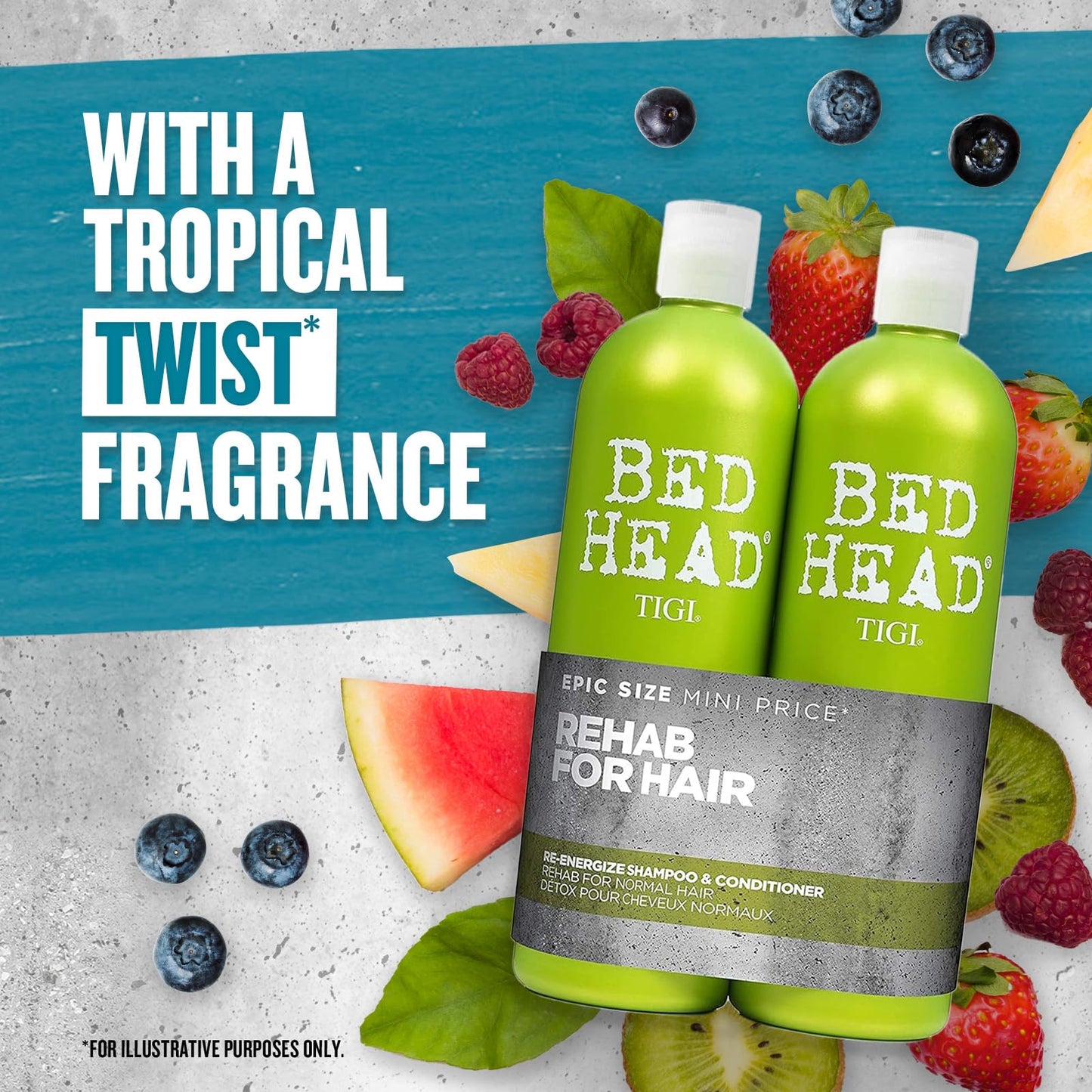 TIGI Bed Head Urban Antidotes Re-Energize Shampoo 25.36 oz (Pack of 2)