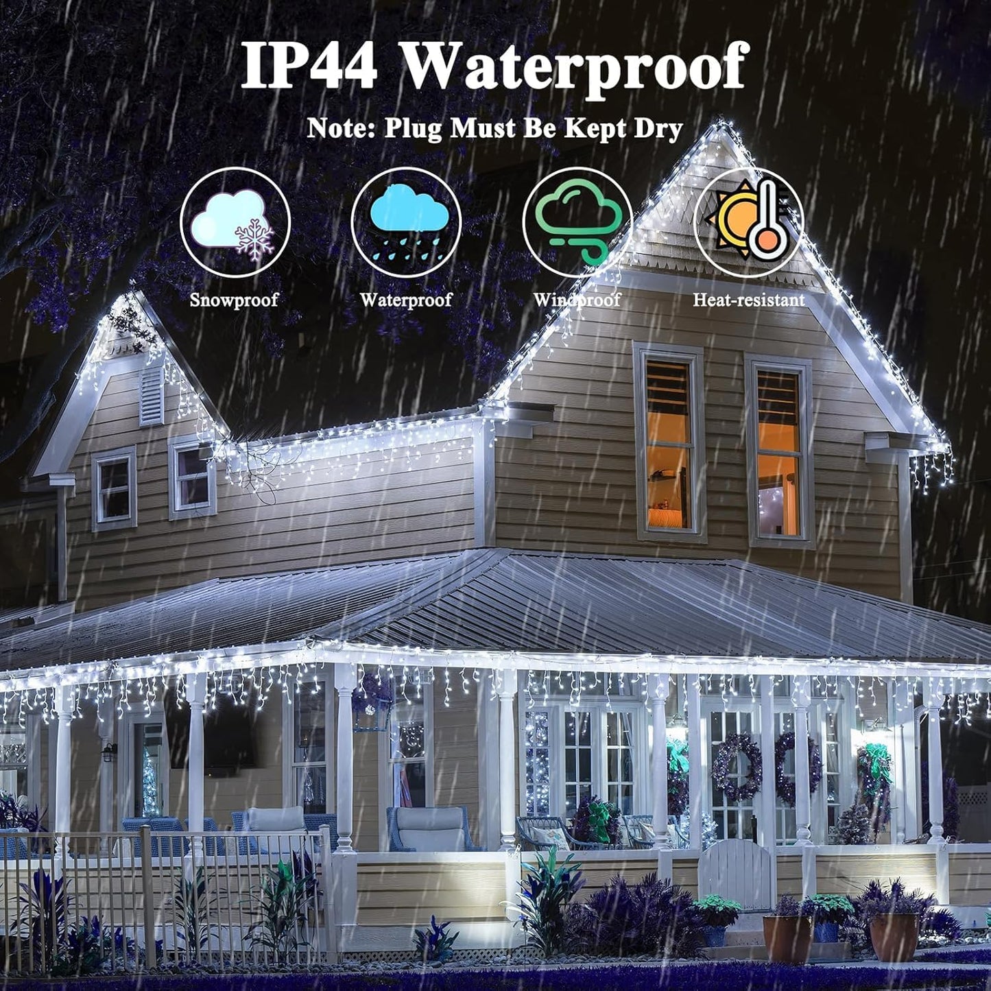 288Ft 800Led Extra-Long String Lights Indoor Outdoor Clear Wire  Cold White Christmas String Lights  Plug In Twinkle Fairy Light With Timer And Memory For Wedding Patio Tree Yard Christmas Decorations